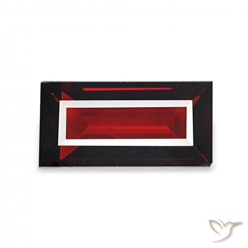 1.85ct Rosso nerastro Granato Almandino, Taglio a baguette, VVS