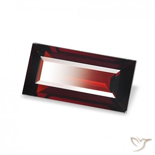 Granato Almandino Rosso nerastro naturale da 1.85 ct, Taglio a baguette, VVS