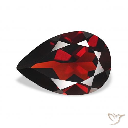 Granato Almandino Rosso scuro naturale da 3.14 ct, Forma a pera, VVS