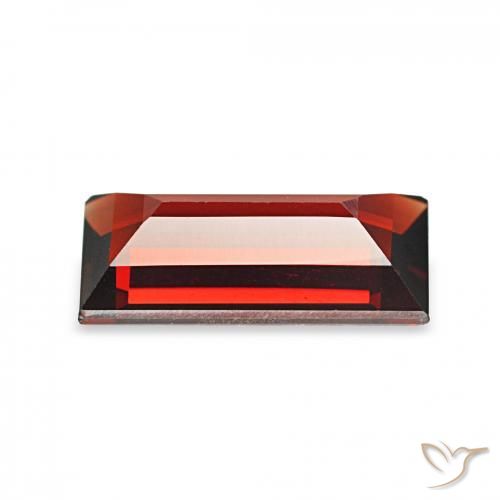 Granato Almandino Rosso scuro naturale da 1.62 ct, Taglio a baguette, VVS
