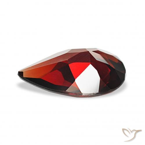 Granato Almandino Rosso scuro naturale da 2.38 ct, Forma a pera, VVS