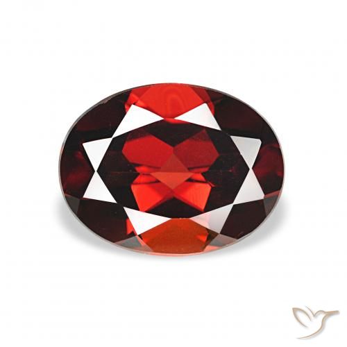 2.18ct Rosso scuro Granato Almandino, Ovale, VVS