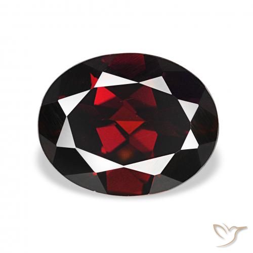 2.66ct Rosso nerastro Granato Almandino, Ovale, VVS