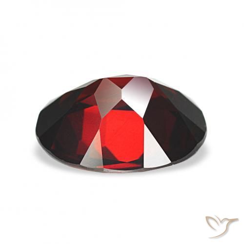 Granato Almandino Rosso nerastro naturale da 2.66 ct, Ovale, VVS