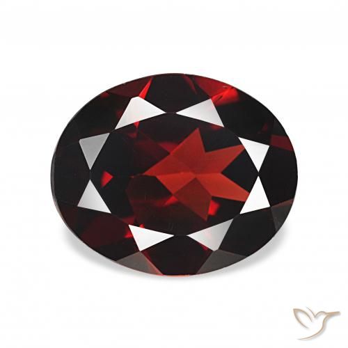 3.59ct Rosso scuro Granato Almandino, Ovale, VVS