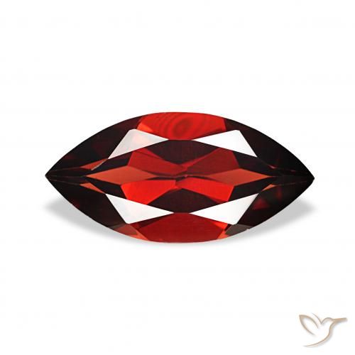 2.00ct Rosso scuro Granato Almandino, Taglio marquise, VVS