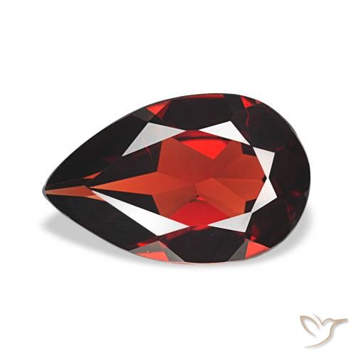 Granato Almandino Rosso scuro naturale da 2.70 ct, Forma a pera, VVS