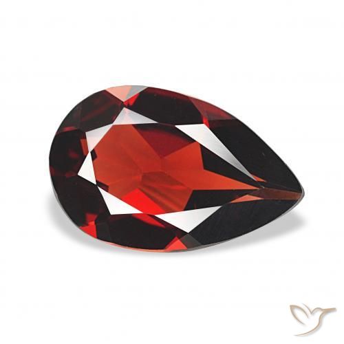 Granato Almandino Rosso scuro naturale da 2.70 ct, Forma a pera, VVS