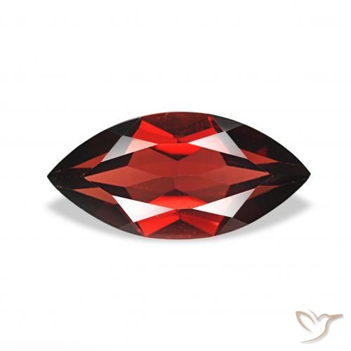 Granato Almandino Rosso scuro naturale da 2.06 ct, Taglio marquise, VVS-VS
