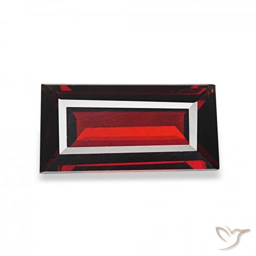 1.60ct Rosso scuro Granato Almandino, Taglio a baguette, VVS