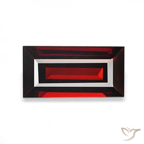 Granato Almandino Rosso scuro naturale da 1.78 ct, Taglio a baguette, VVS