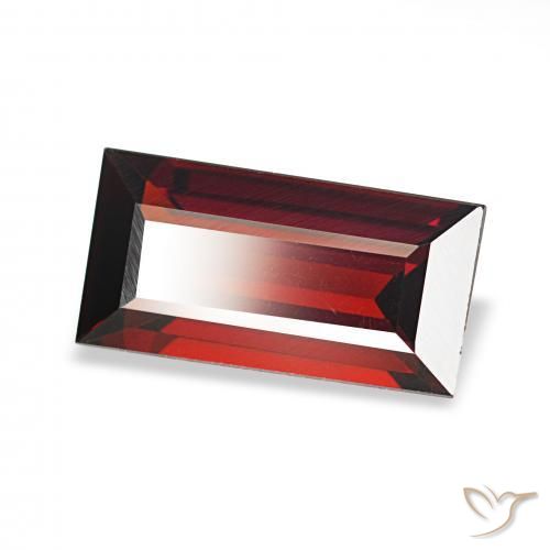 Granato Almandino Rosso scuro naturale da 1.78 ct, Taglio a baguette, VVS