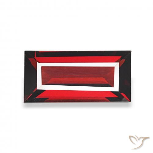 1.61ct Rosso Sangue Profondo Granato Almandino Pietre preziose, Taglio a baguette, VVS