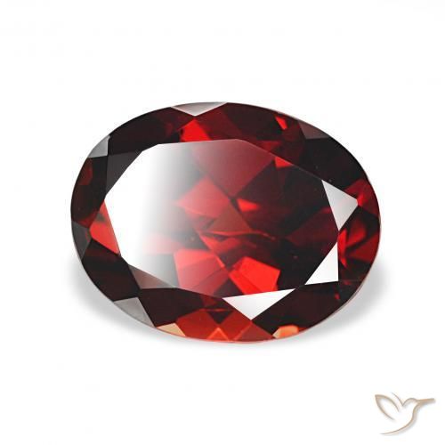 Granato Almandino Rosso scuro naturale da 2.30 ct, Ovale, VS