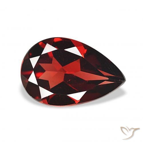 Granato Almandino Rosso scuro naturale da 3.22 ct, Forma a pera, VS