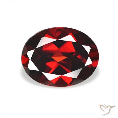 Granato Almandino Rosso Sangue Profondo naturale da 2.40 ct, Ovale, VS