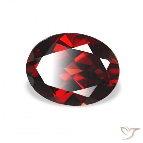 Granato Almandino Rosso Sangue Profondo naturale da 2.40 ct, Ovale, VS
