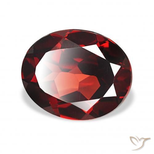 Granato Almandino Rosso scuro naturale da 4.18 ct, Ovale, VVS