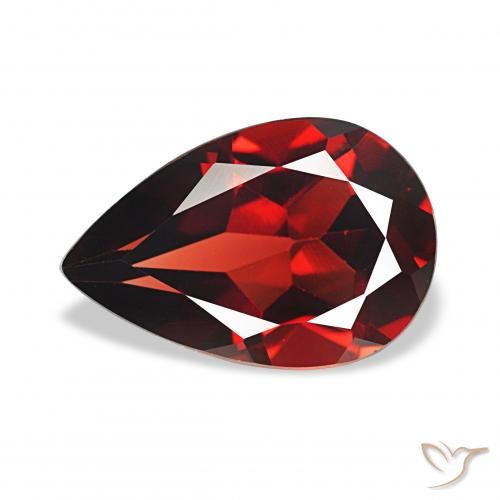 3.38ct Rosso scuro Granato Almandino, Forma a pera, VVS