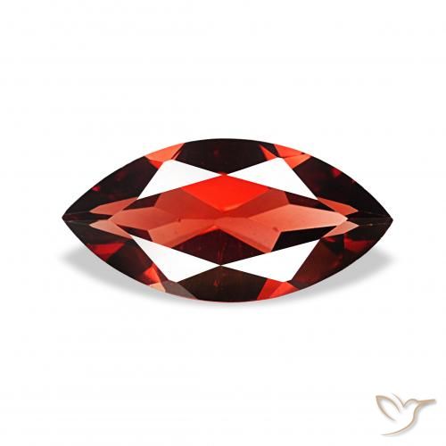 1.73ct Rosso Sangue Profondo Granato Almandino, Taglio marquise, VVS
