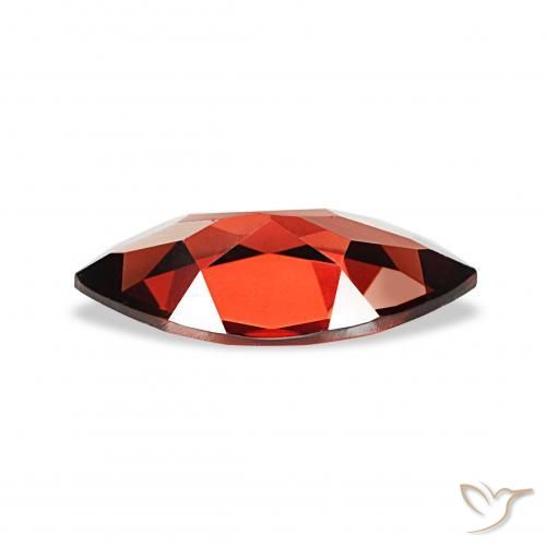 Granato Almandino Rosso Sangue Profondo naturale da 1.73 ct, Taglio marquise, VVS