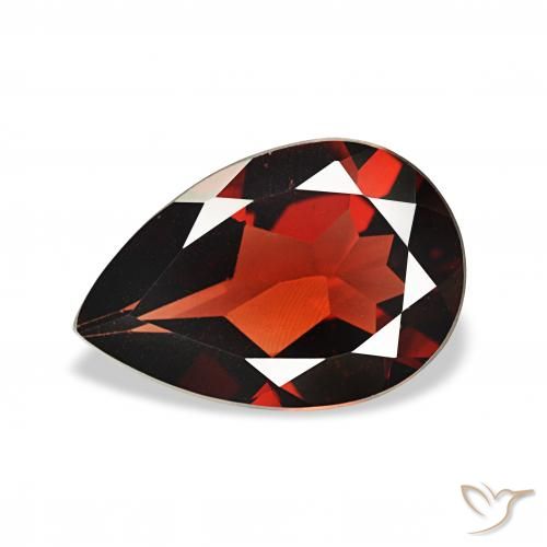 2.92ct Rosso scuro Granato Almandino, Forma a pera, VVS