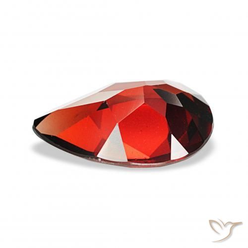 Granato Almandino Rosso scuro naturale da 2.92 ct, Forma a pera, VVS