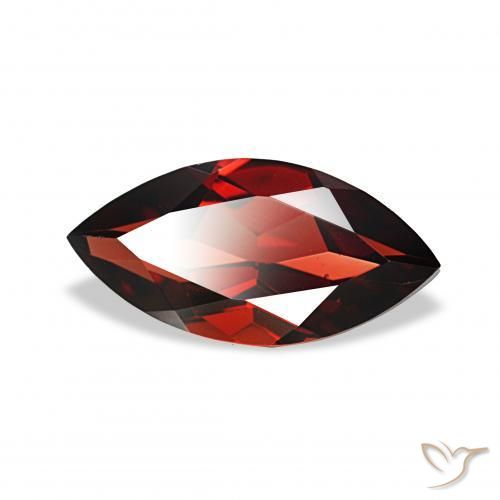 Granato Almandino Rosso Sangue Profondo naturale da 2.07 ct, Taglio marquise, VVS