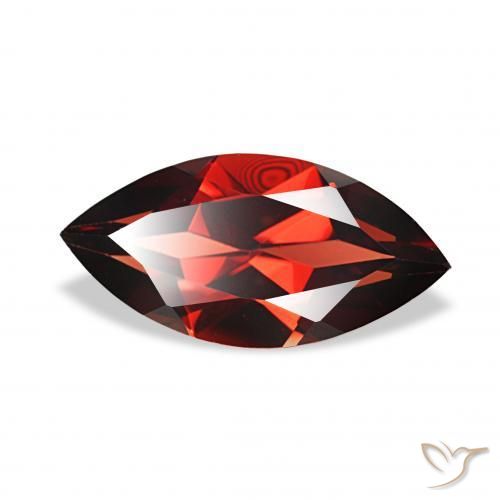 Granato Almandino Rosso Sangue Profondo naturale da 2.08 ct, Taglio marquise, VVS