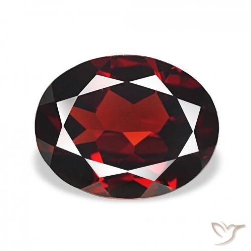 3.00ct Rosso scuro Granato Almandino, Ovale, VVS