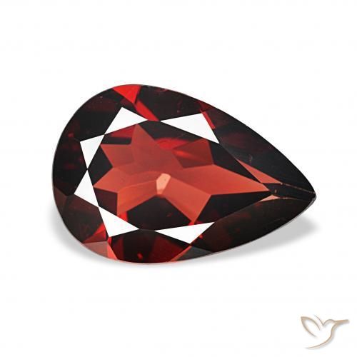 Granato Almandino Rosso scuro naturale da 3.11 ct, Forma a pera, VVS