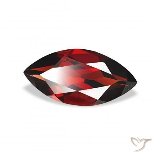 Granato Almandino Rosso scuro naturale da 1.80 ct, Taglio marquise, VVS