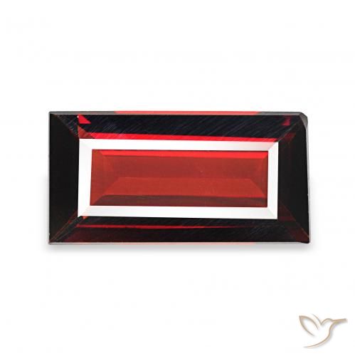 1.53ct Rosso scuro Granato Almandino, Taglio a baguette, VVS