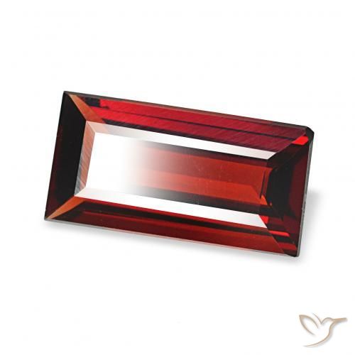 Granato Almandino Rosso scuro naturale da 1.53 ct, Taglio a baguette, VVS
