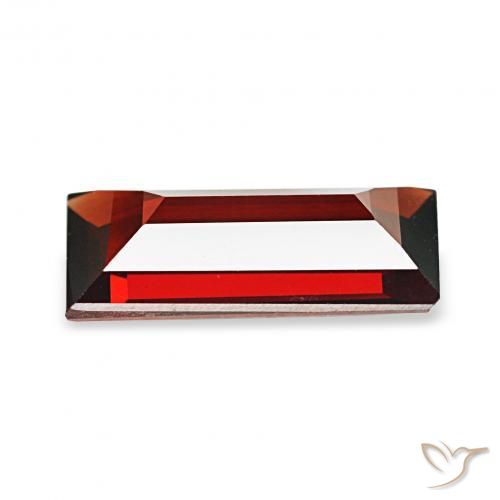 Granato Almandino Rosso scuro naturale da 1.53 ct, Taglio a baguette, VVS