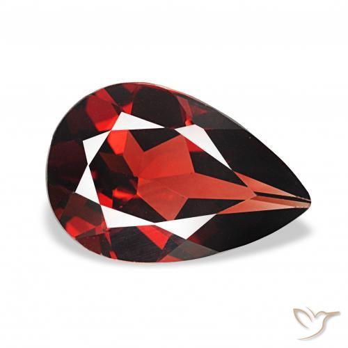 Granato Almandino Rosso scuro naturale da 3.02 ct, Forma a pera, VVS