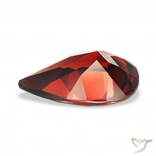 Granato Almandino Rosso scuro naturale da 3.02 ct, Forma a pera, VVS