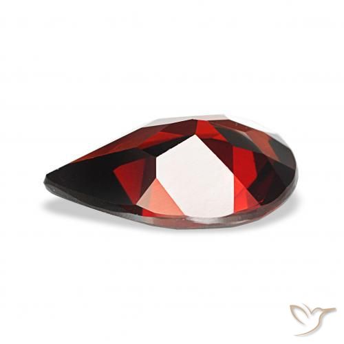 Granato Almandino Rosso scuro naturale da 2.90 ct, Forma a pera, VVS