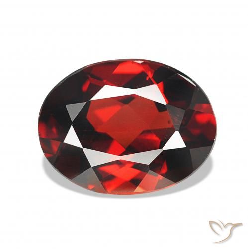Granato Almandino Rosso scuro naturale da 2.00 ct, Ovale, VVS