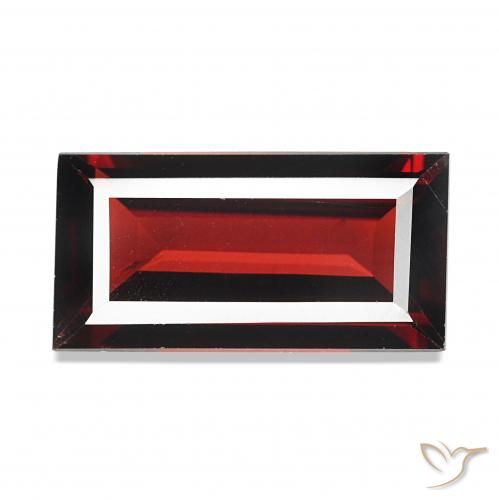 Granato Almandino Rosso scuro naturale da 1.67 ct, Taglio a baguette, VVS