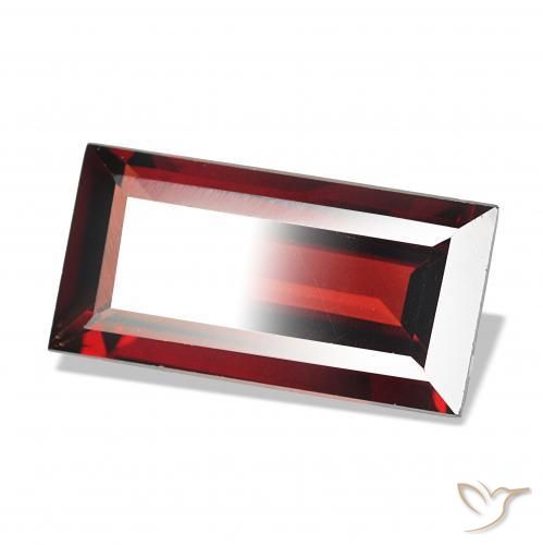 Granato Almandino Rosso scuro naturale da 1.67 ct, Taglio a baguette, VVS