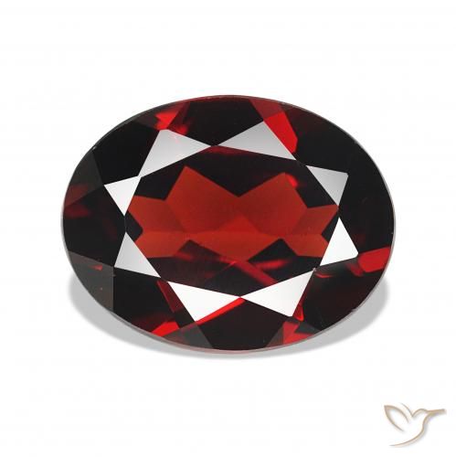 Granato Almandino Rosso scuro naturale da 2.15 ct, Ovale, VVS