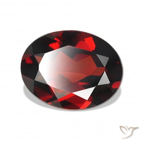 Granato Almandino Rosso scuro naturale da 2.15 ct, Ovale, VVS