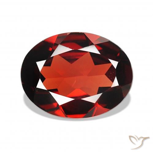 Granato Almandino Rosso scuro naturale da 1.87 ct, Ovale, VVS