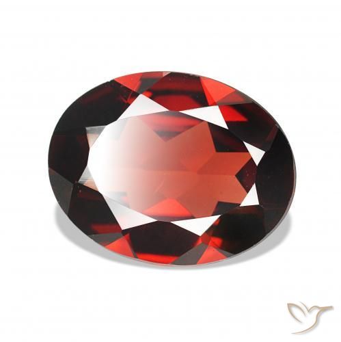 Granato Almandino Rosso scuro naturale da 1.87 ct, Ovale, VVS