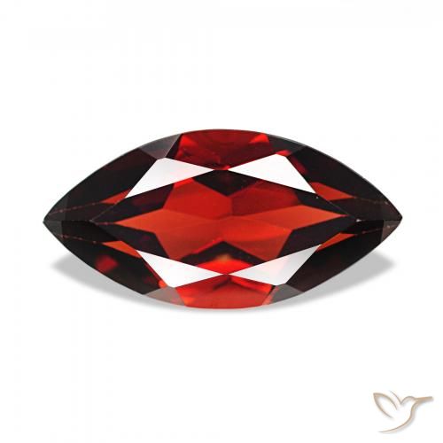 Granato Almandino Rosso Sangue Profondo naturale da 2.11 ct, Taglio marquise, VVS
