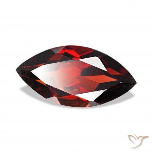 Granato Almandino Rosso Sangue Profondo naturale da 2.11 ct, Taglio marquise, VVS