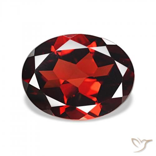 Granato Almandino Rosso scuro naturale da 2.02 ct, Ovale, VVS