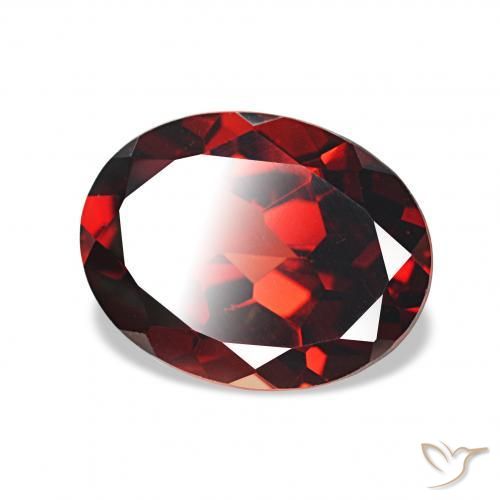 Granato Almandino Rosso scuro naturale da 2.02 ct, Ovale, VVS