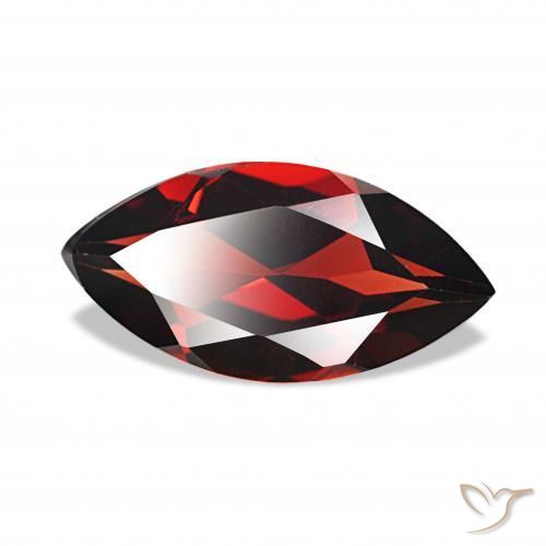 Granato Almandino Rosso Sangue Profondo naturale da 1.88 ct, Taglio marquise, VVS